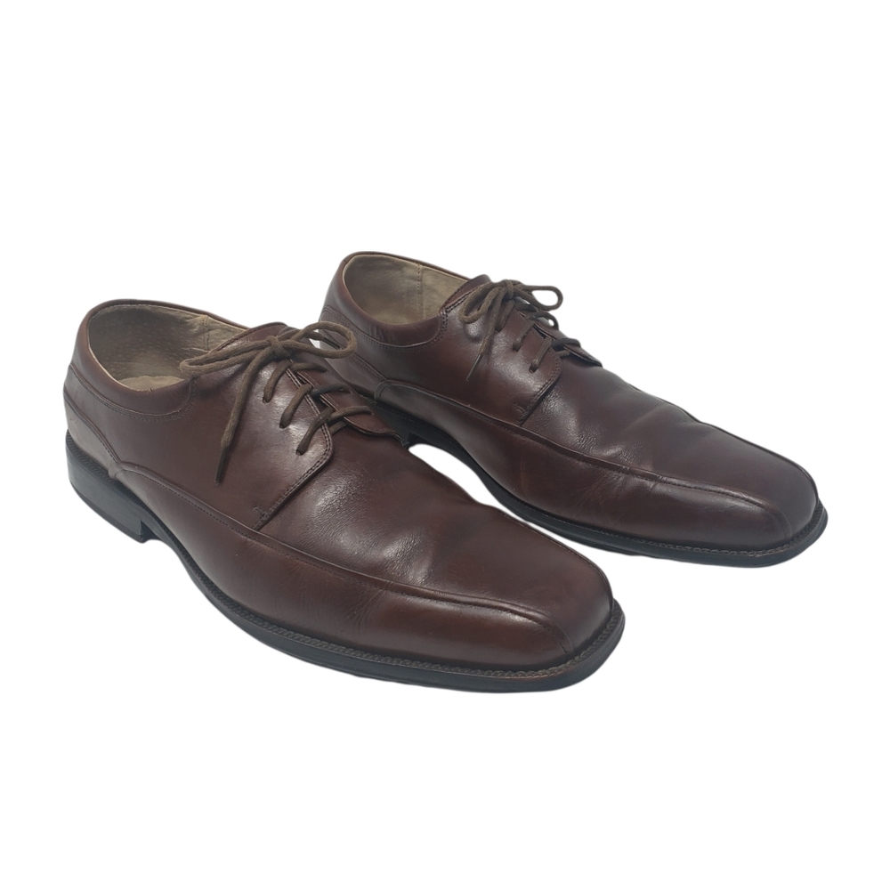 Florsheim Brown Leather Oxfords Size 12 D Lace Up Square Toe